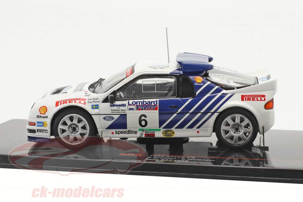 Ford RS200 #6 5° Lombard RAC Rallye 1986 Grundel, Melander 1:43 Ixo
