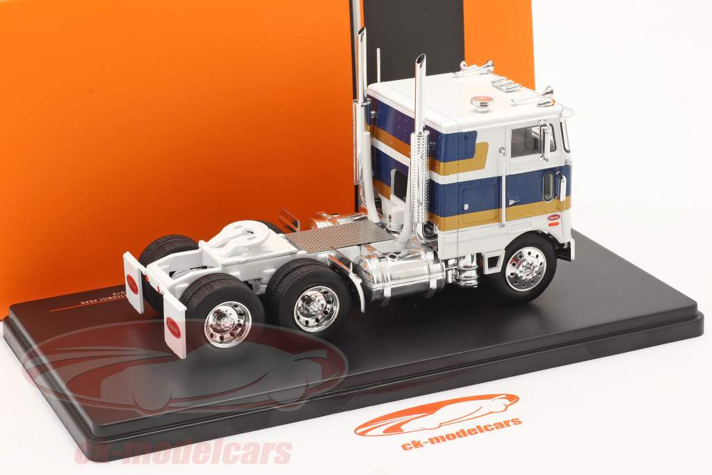 Peterbilt 352 H Lastbil 1979 hvid / blå / guld 1:43 Ixo
