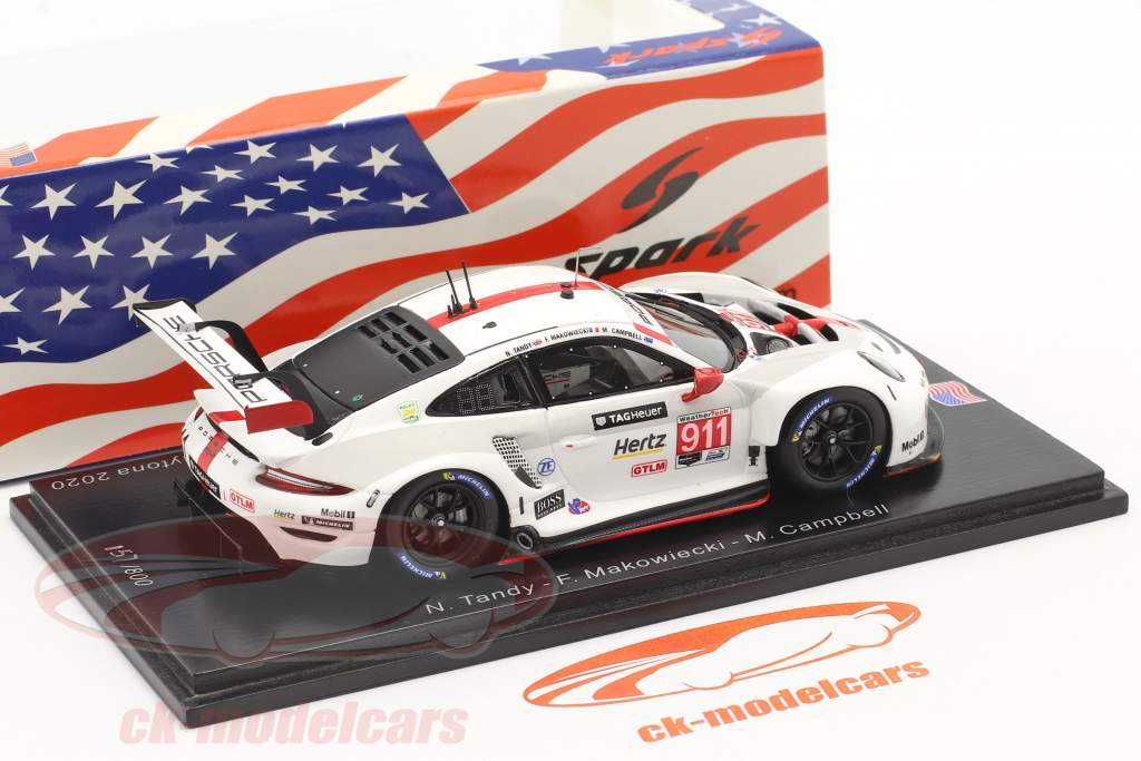 Porsche 911 RSR #911 3° Classe GTLM 24h Daytona 2020 Porsche GT Team 1:43 Spark