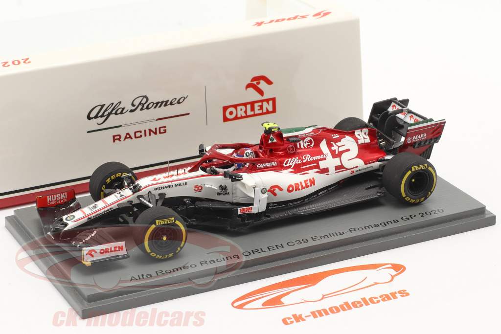 A. Giovinazzi Alfa Romeo Racing C39 #99 Emilia-Romagna GP Fórmula 1 2020 1:43 Spark