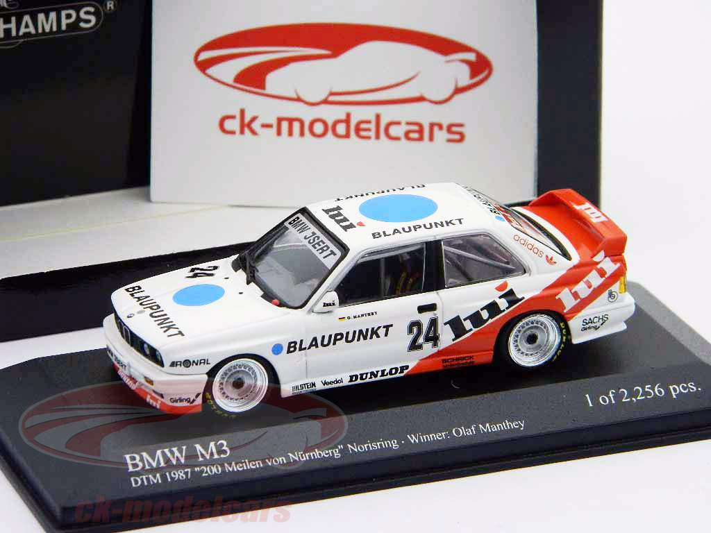 O. Manthey BMW M3 #24 DTM 1987 Norisring Winner Team Isert 1:43 Minichamps