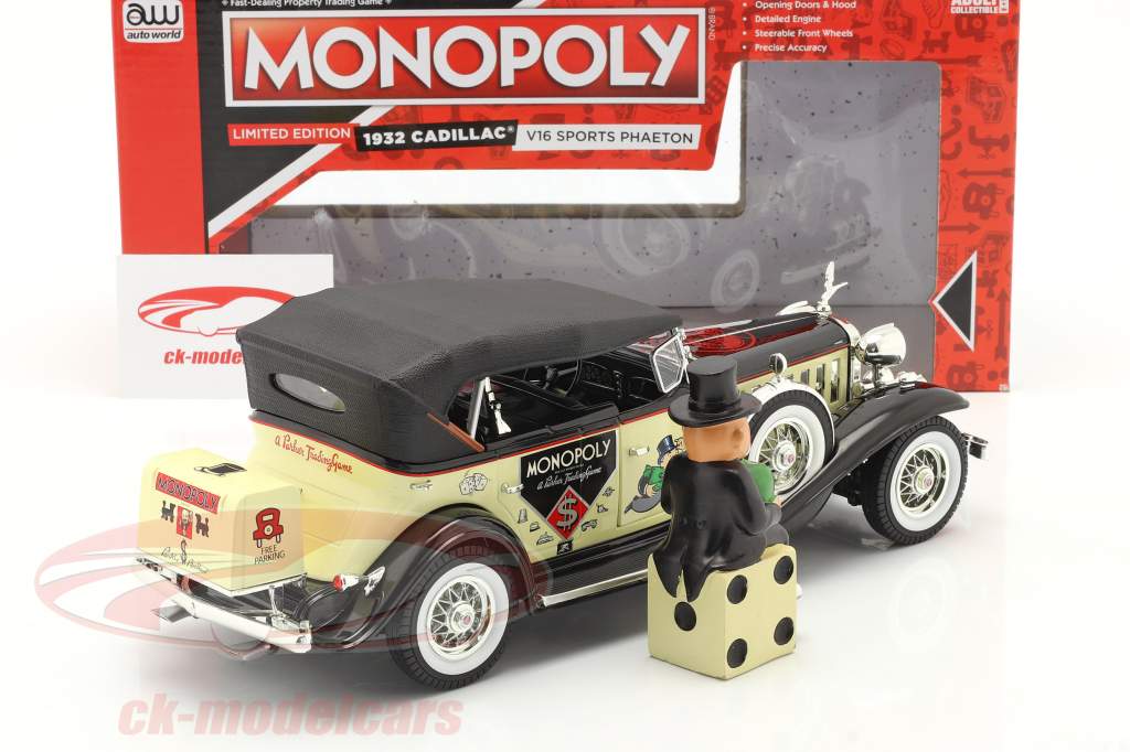 Cadillac V16 Sport Phaeton Anno di costruzione 1932 Con Sig. monopolio figura 1:18 AutoWorld