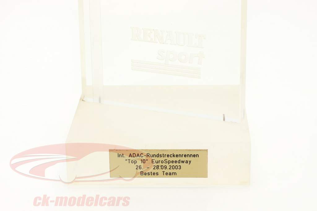 Trofæ Vinder Teamrangering Westfalenprisen Oschersleben formel Renault 2.0 2003