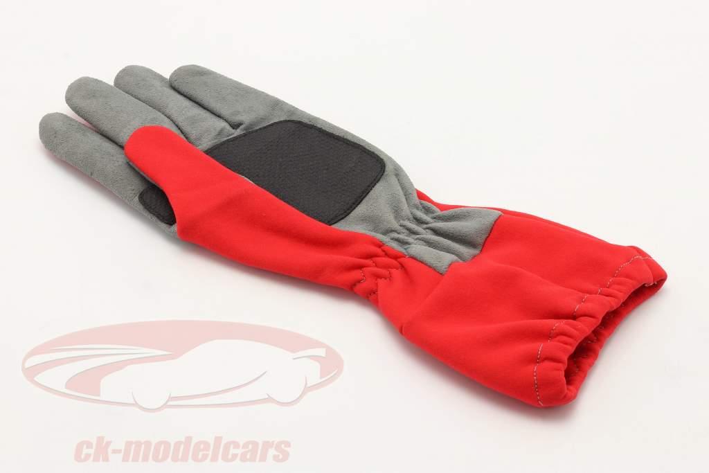 シングル モータースポーツ用グローブ / ドライバーグローブ 左 サイズ L (11) 赤 / グレー OMP