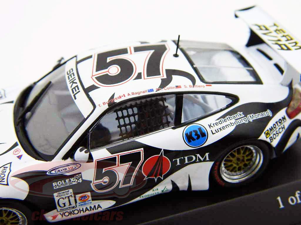 Porsche 911 GT3 RS #57 2001 24 Heures de Daytona Buttiero / Collin / Bagnall / Burgess Minichamps 1:43