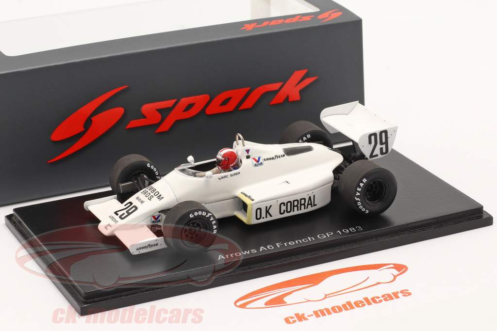 Marc Surer Arrows A6 #29 Frankreich GP Formel 1 1983 1:43 Spark