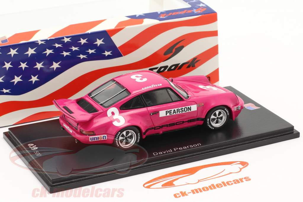 Porsche RS 3.0 #3 Cuarto IROC Daytona 1974 D. Pearson 1:43 Spark