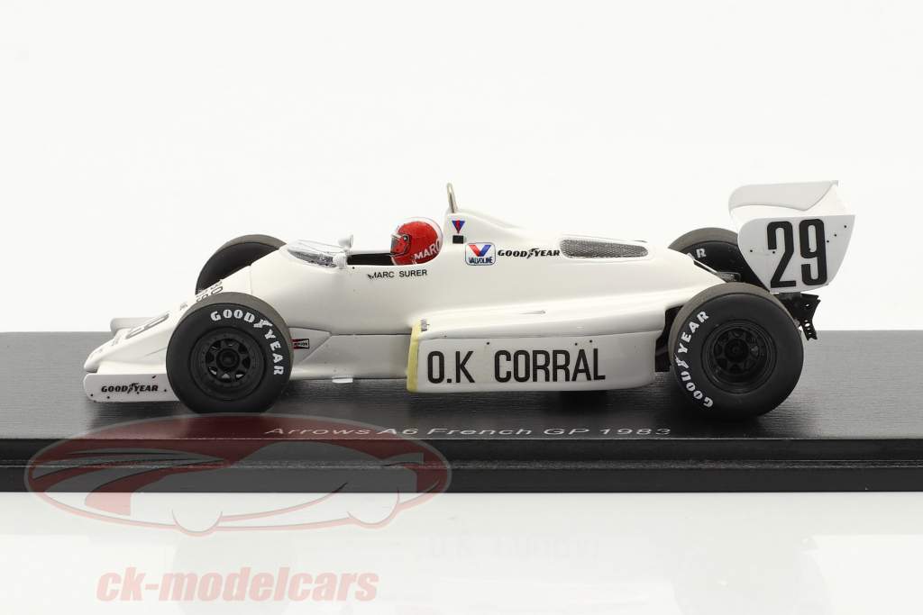 Marc Surer Arrows A6 #29 Frankreich GP Formel 1 1983 1:43 Spark