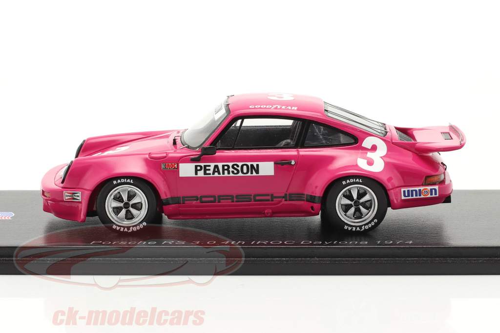 Porsche RS 3.0 #3 4th IROC Daytona 1974 D. Pearson 1:43 Spark