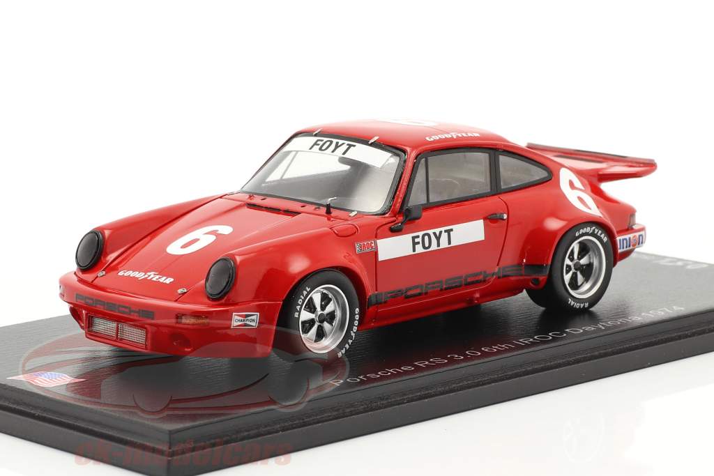 Porsche RS 3.0 #6 6º IROC Daytona 1974 A. J. Foyt 1:43 Spark