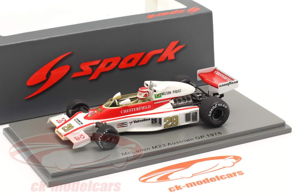Nelson Piquet McLaren M23 #29 Austria GP fórmula 1 1978 1:43 Spark