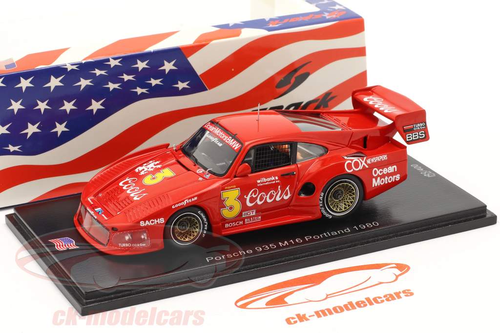 Porsche 935 M16 #3 Portland 100 Miglia 1980 Jim Busby 1:43 Spark
