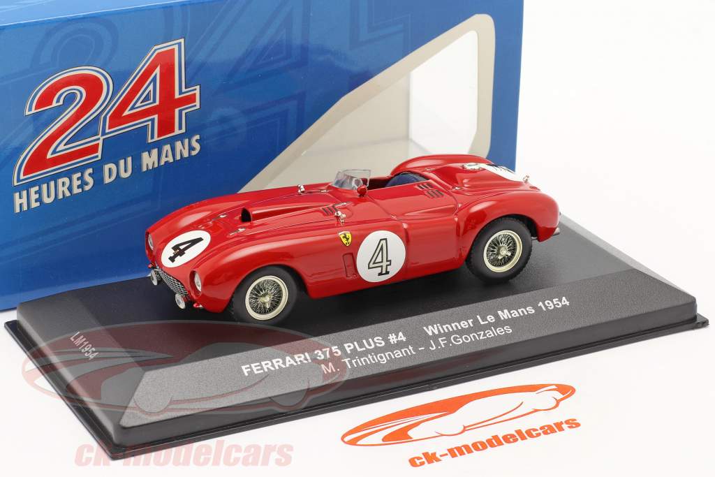 Ferrari 375 Plus #4 Ganador 24h LeMans 1954 Trintignant, Gonzales 1:43 Ixo