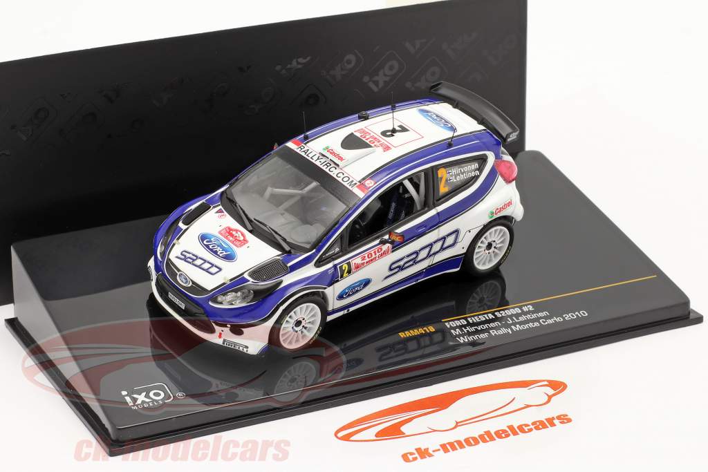 Ford Fiesta S2000 N° 2 Hirvonen Lehtinen Vincitore Rally di Monte Carlo 2010 1:43 Ixo