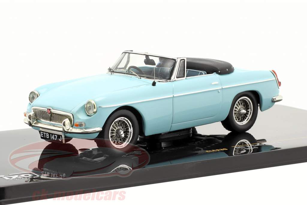 MG B Cabriolet L year 1964 light blue1:43 Ixo