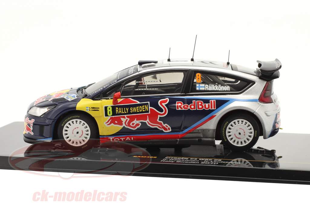 シトロエンC4 WRC＃8ライコネン、リンドストロームスウェーデンラリー2010サイズモデルIxo