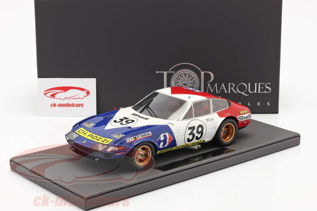 Ferrari 365 GTB/4 Daytona #39 5e 24h LeMans 1972 1:18 TopMarques