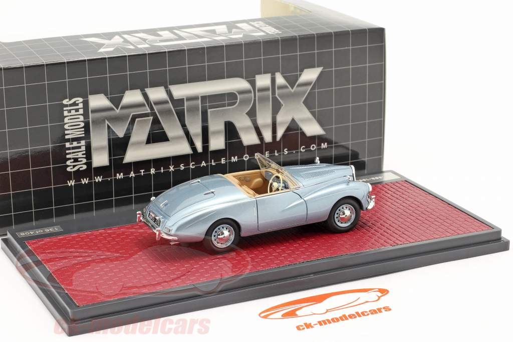 Sunbeam Alpine Open Top year 1953-1955 light blue metallic 1:43 Matrix