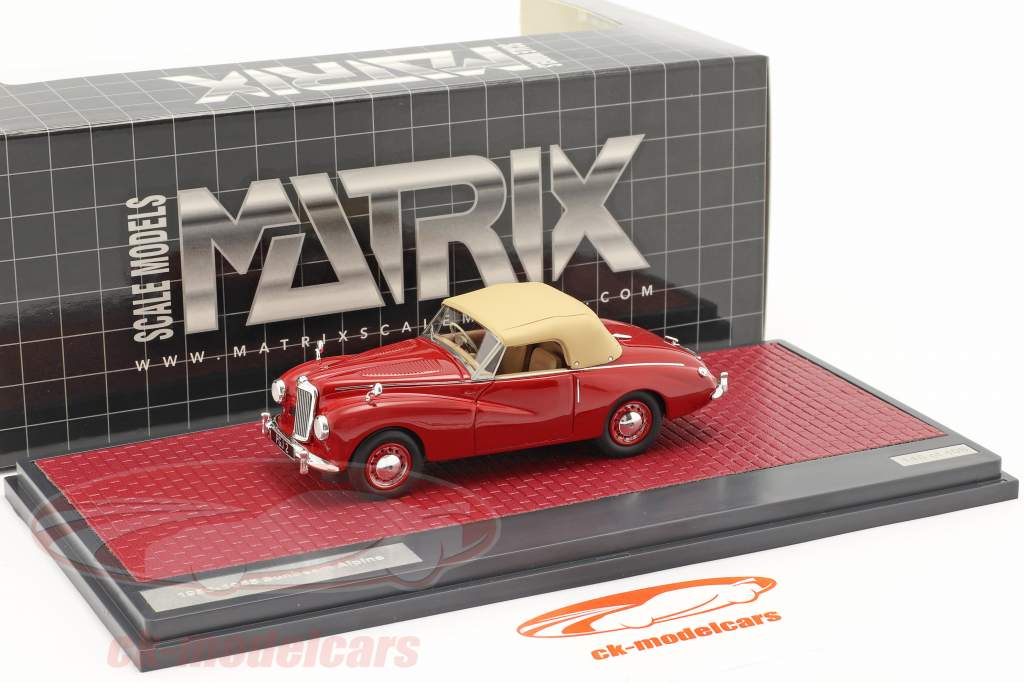 Sunbeam Alpine Closed Top Ano de construção 1953-1955 vermelho 1:43 Matrix