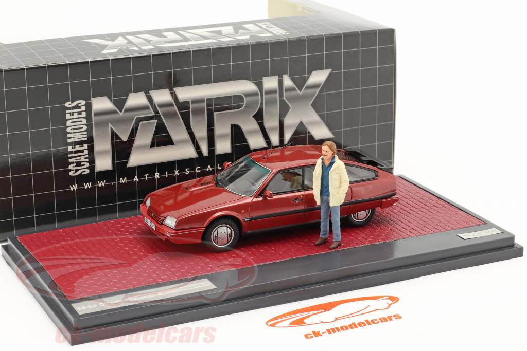 Citroen CX 25 GTi Turbo 2 1986 TV series Tatort with figure red 1:43 Matrix
