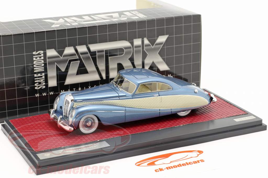 Daimler DE36 Blue Clover Hooper 1953 Azul claro metálico 1:43 Matrix