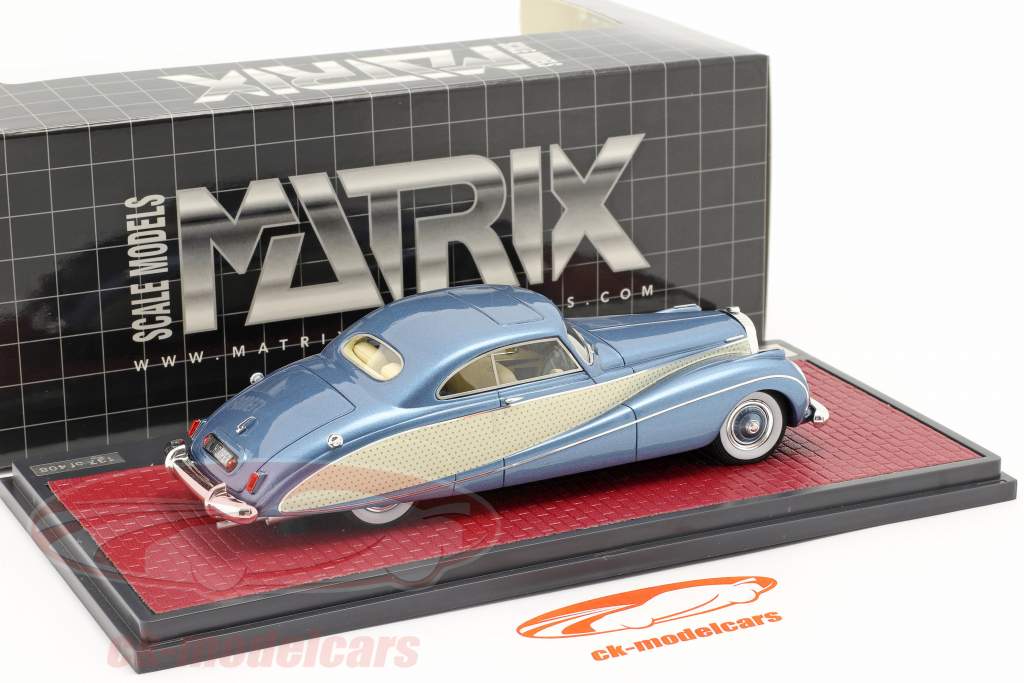 Daimler DE36 Blue Clover Hooper 1953 Azul claro metálico 1:43 Matrix