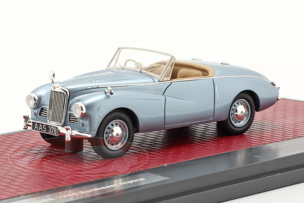 Sunbeam Alpine Open Top year 1953-1955 light blue metallic 1:43 Matrix
