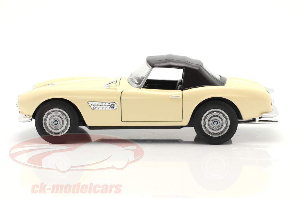 BMW 507 Cabriolet Closed Soft Top creme weiß 1:24 Welly