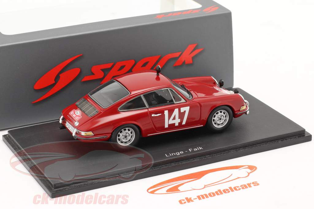 Porsche 911T #147 Rallye Monte Carlo 1965 Linge, Falk 1:43 Spark