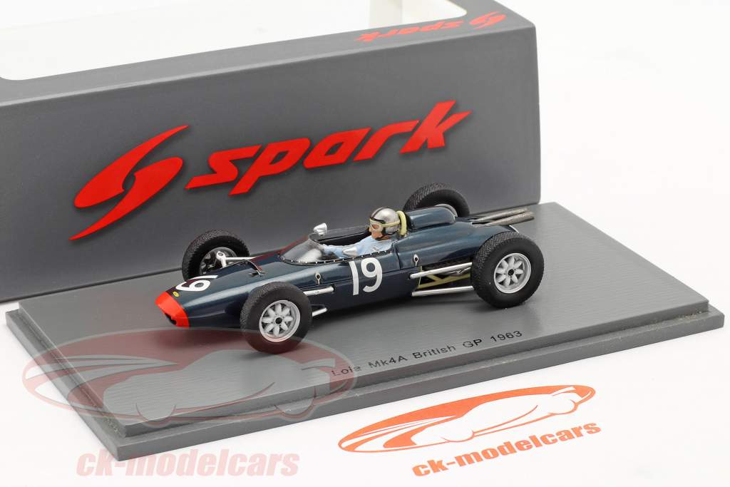 Chris Amon Lola Mk4A #19 groot-Brittannië GP formule 1 1963 1:43 Spark