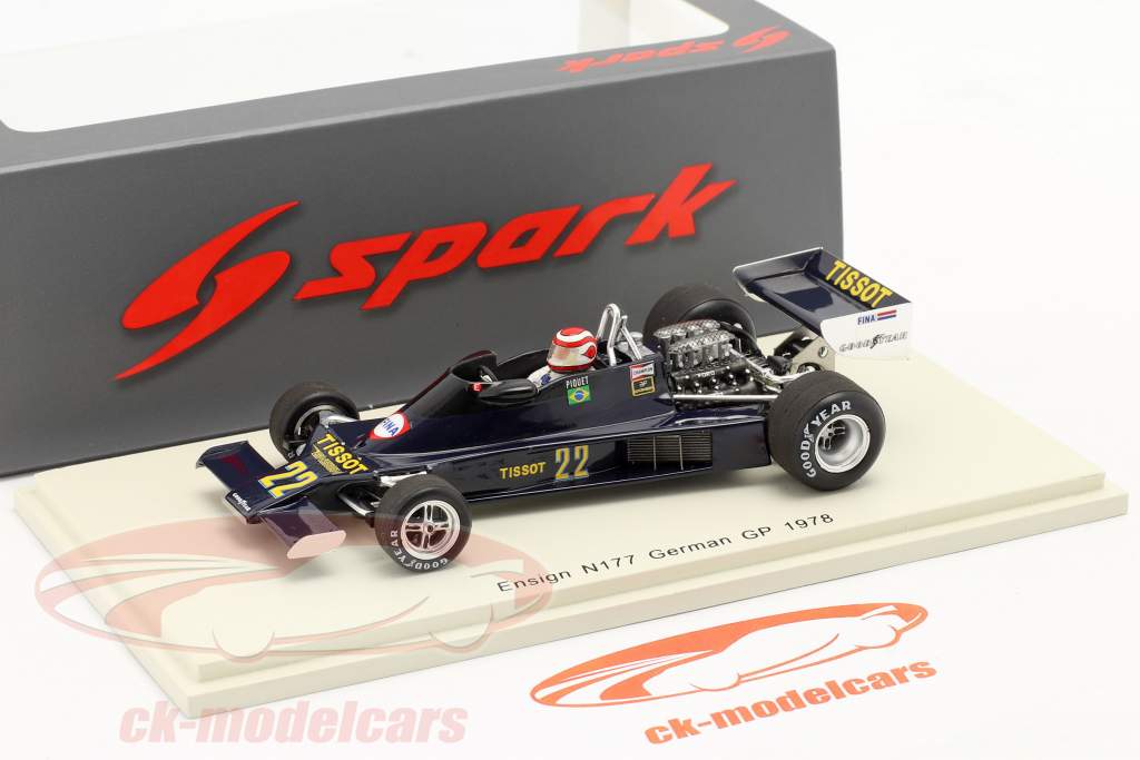 Nelson Piquet Ensign N177 #22 Alemania GP fórmula 1 1978 1:43 Spark