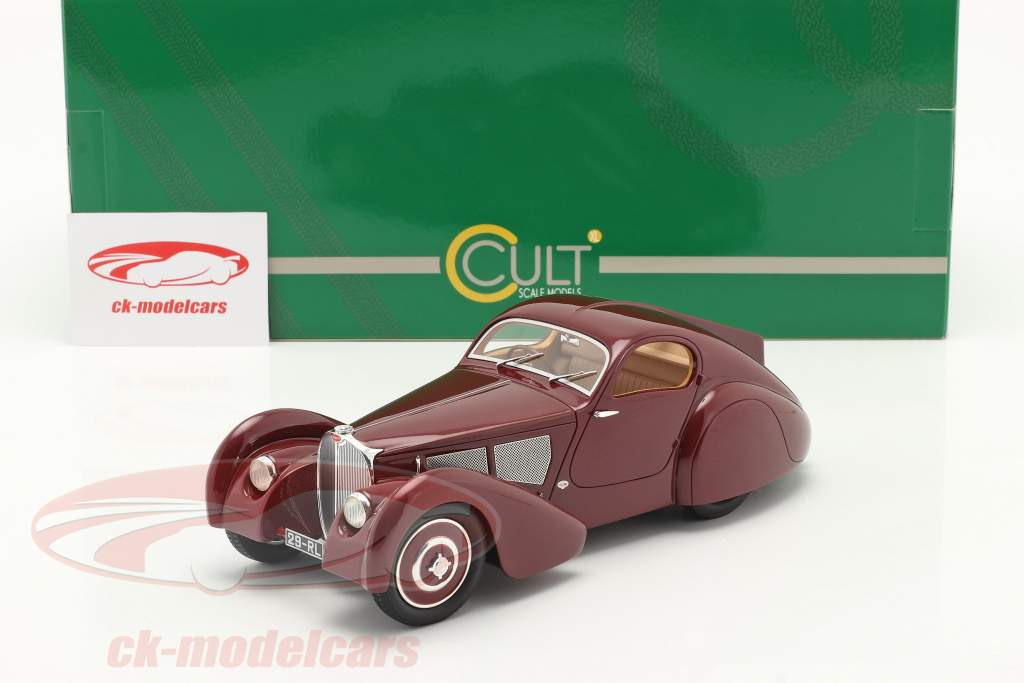 Bugatti Modelo 51 Dubois Coupe 1931 castanho-avermelhado 1:18 Cult Scale