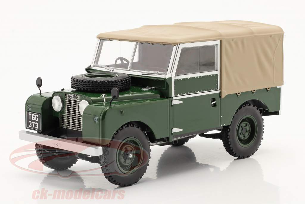Land Rover Serie I RHD Bouwjaar 1957 donkergroen / beige 1:18 ModelCar Group