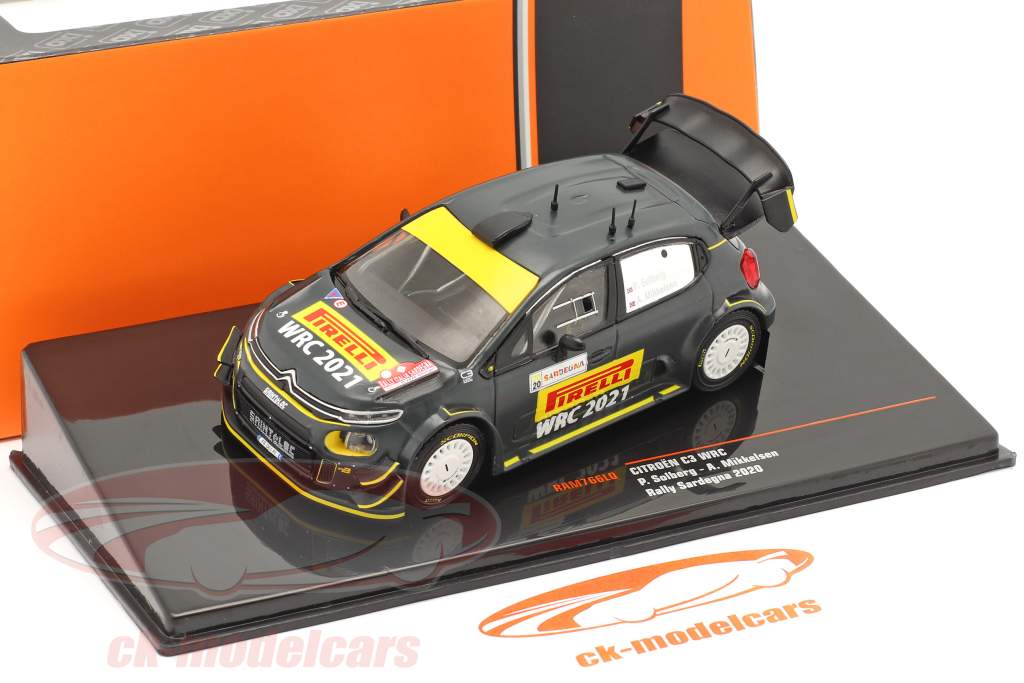 Citroen C3 WRC Авансовый автомобиль Rallye Сардиния 2020 Solberg, Mikkelsen 1:43 Ixo