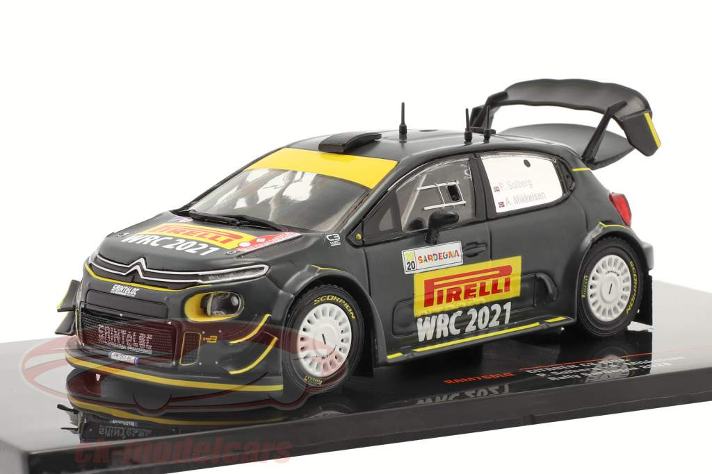 Citroen C3 WRC Авансовый автомобиль Rallye Сардиния 2020 Solberg, Mikkelsen 1:43 Ixo