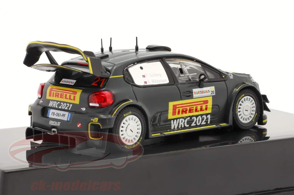 Citroen C3 WRC Авансовый автомобиль Rallye Сардиния 2020 Solberg, Mikkelsen 1:43 Ixo