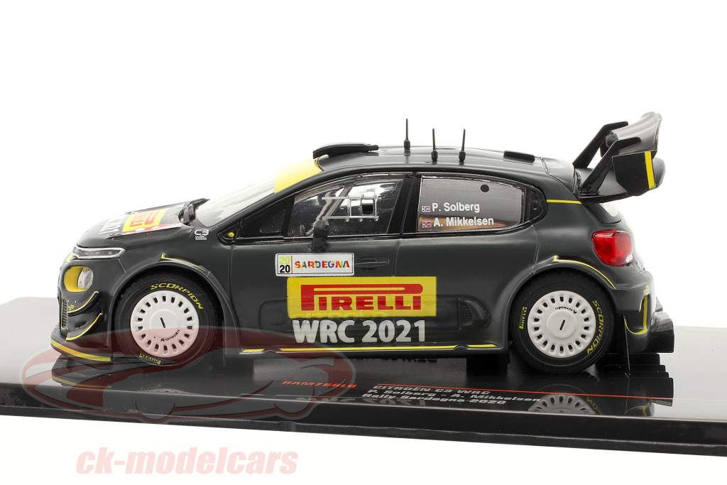 Citroen C3 WRC Авансовый автомобиль Rallye Сардиния 2020 Solberg, Mikkelsen 1:43 Ixo