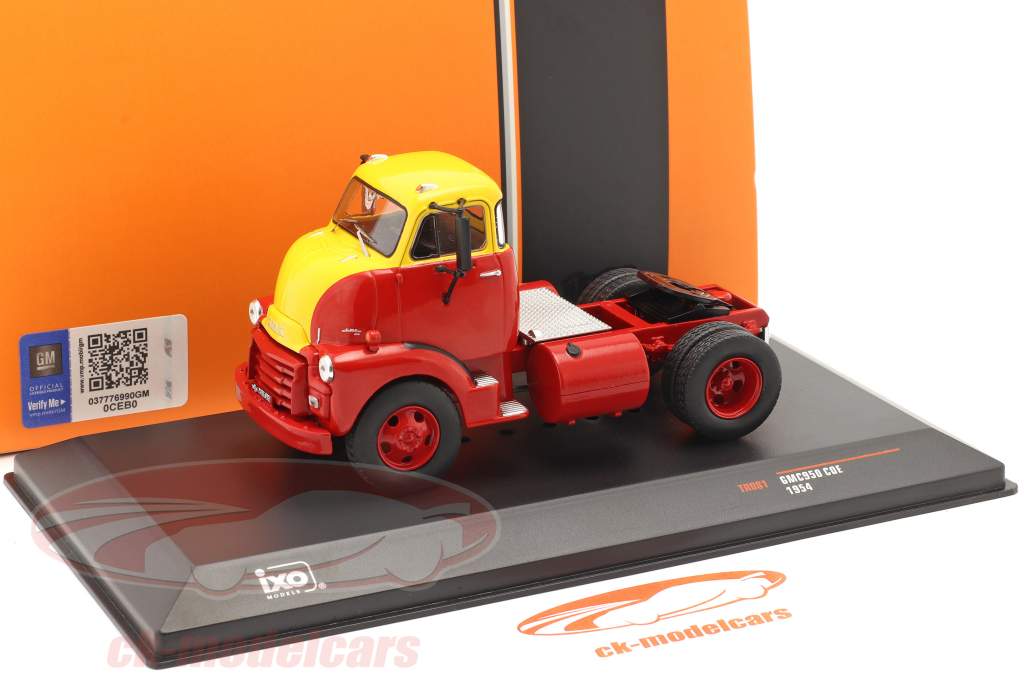 GMC 950 COE 卡车 建设年份 1954 红色的 / 黄色的 1:43 Ixo