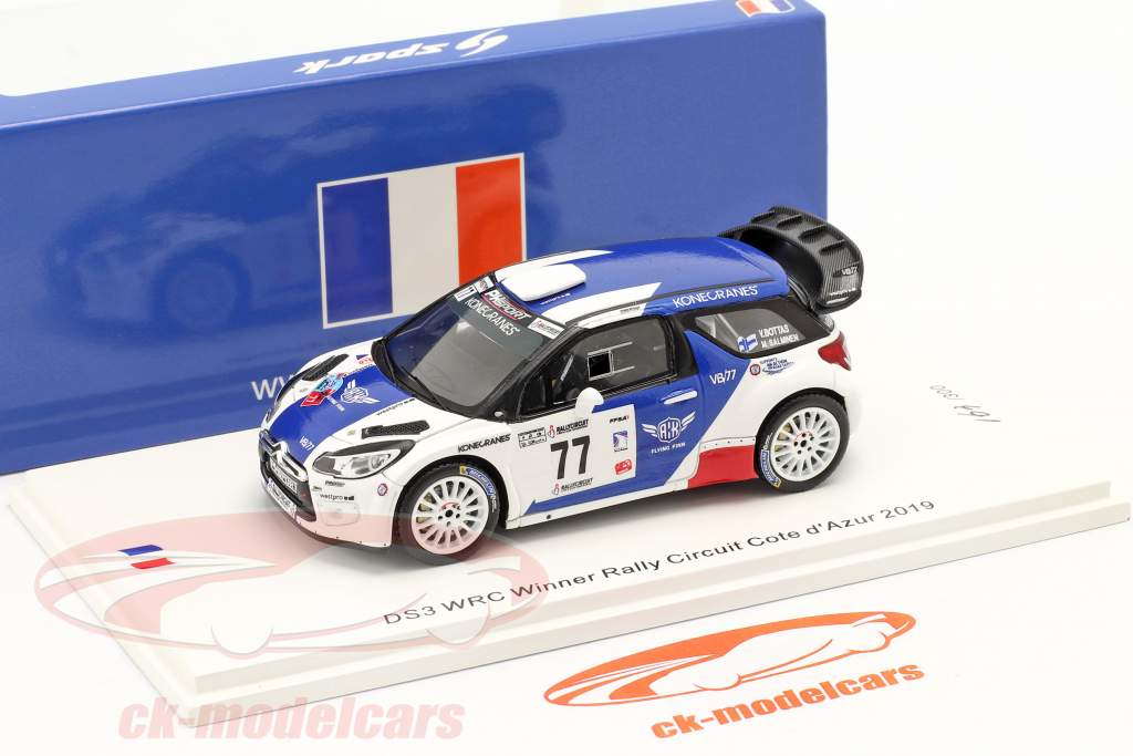 Citroen DS3 WRC #77 Sieger RallyCircuit Cote d'Azur 2019 Bottas, Rautiainen 1:43 Spark