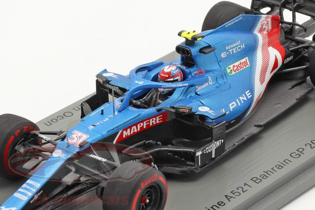 Esteban Ocon Alpine A521 #31 Bahreïn GP formule 1 2021 1:43 Spark