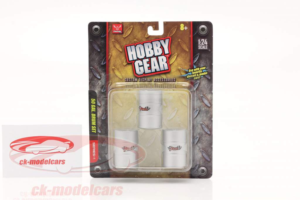 50 Gallone barili Set (3 pezzi) 1:24 Hobbygear