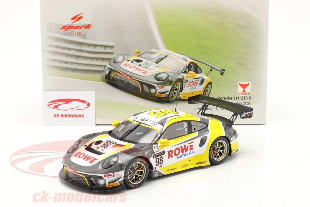 Porsche 911 GT3 R #98 Vinder 24h Spa 2020 Bamber, Tandy, Vanthoor 1:18 Spark