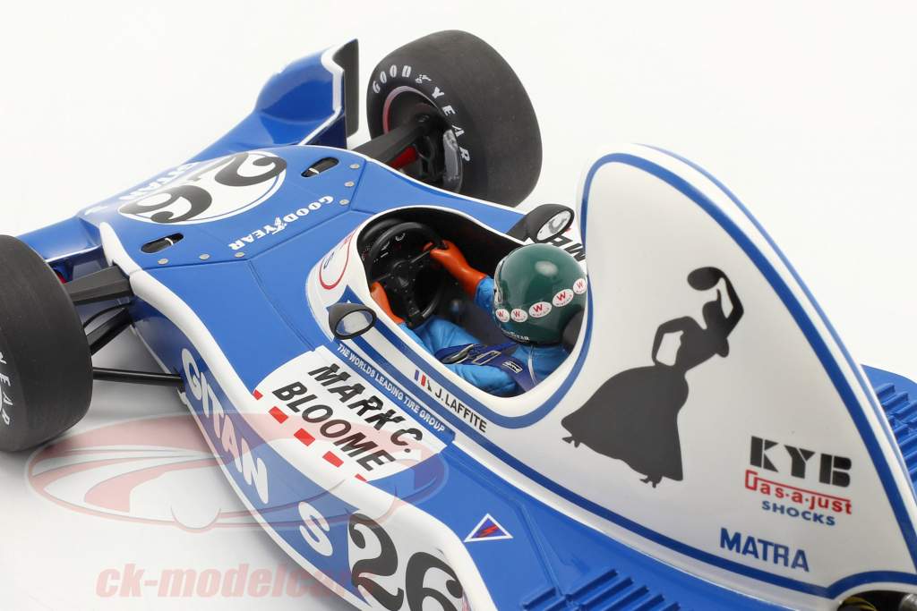 Jacques Laffite Ligier JS5 #26 4th Long Beach GP Formel 1 1976 1:18 Spark