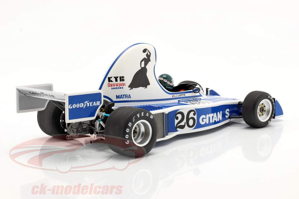 Jacques Laffite Ligier JS5 #26 Cuarto Long Beach GP fórmula 1 1976 1:18 Spark