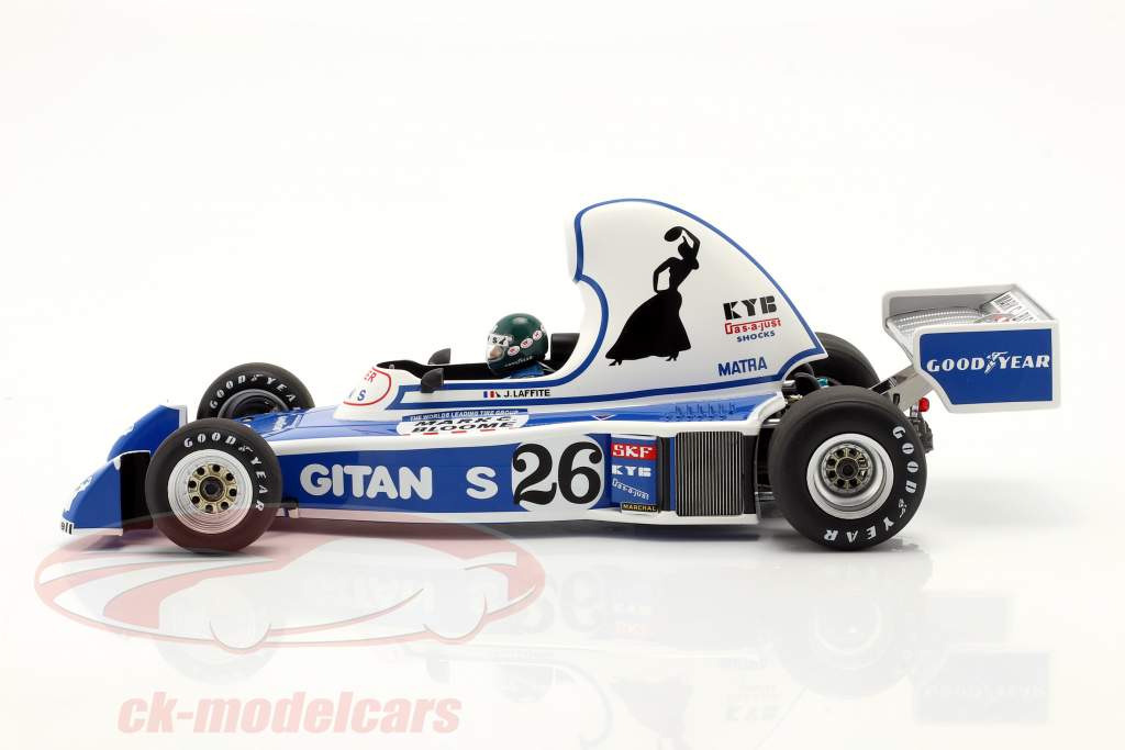 Jacques Laffite Ligier JS5 #26 Cuarto Long Beach GP fórmula 1 1976 1:18 Spark
