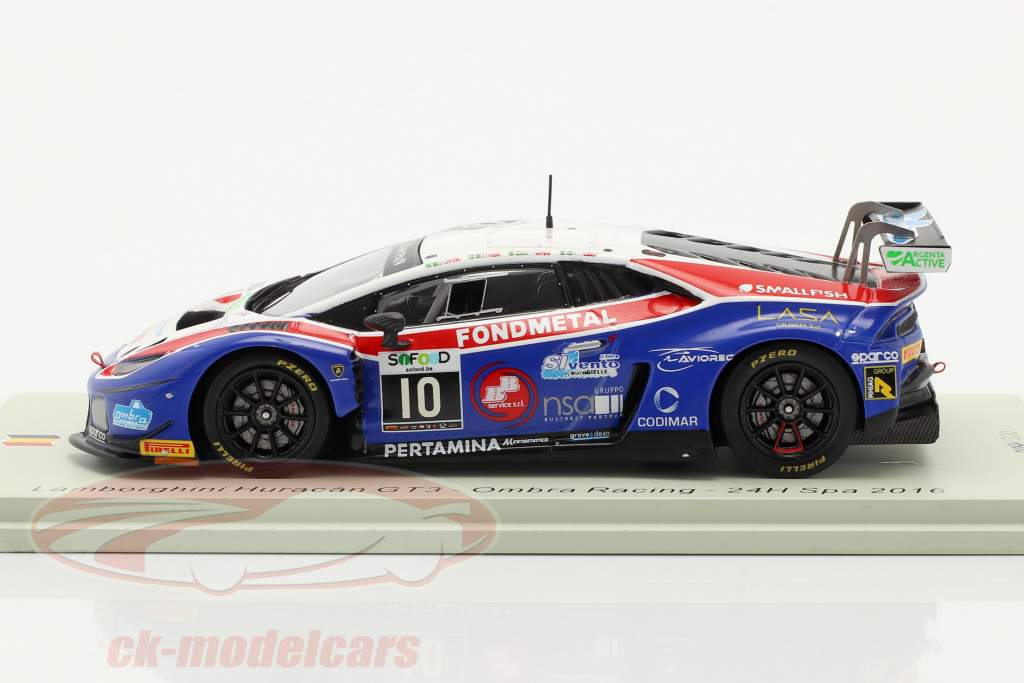 Lamborghini Huracan GT3 #10 24h Spa 2016 Ombra Racing 1:43 Spark