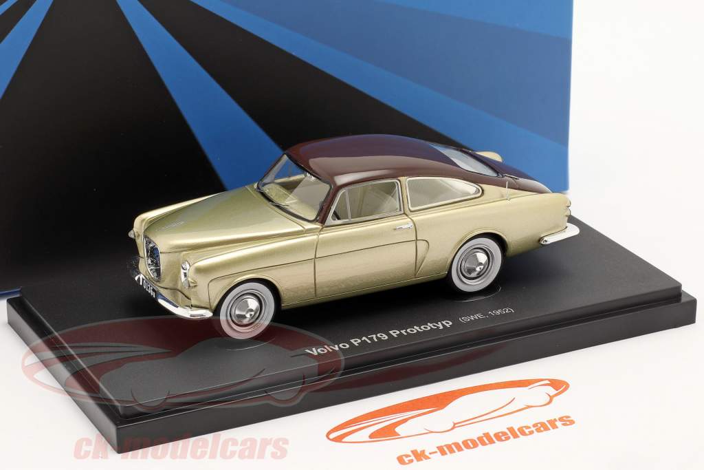 Volvo P179 prototype Année de construction 1952 or / marron 1:43 AutoCult