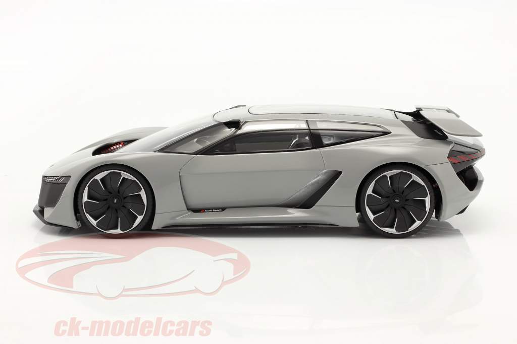 Audi PB18 e-tron Concept Car 2018 gris avec Vitrine 1:18 AutoCult