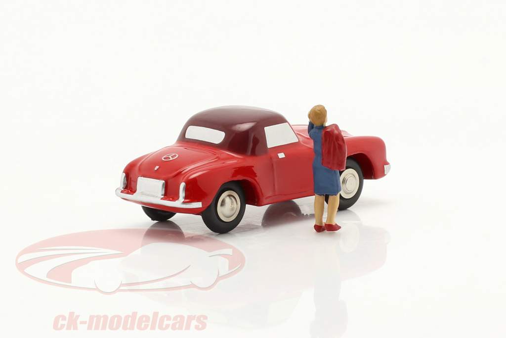 Mercedes-Benz 190 SL (W121 B II) Año de construcción 1955-63 rojo 1:90 Schuco Piccolo