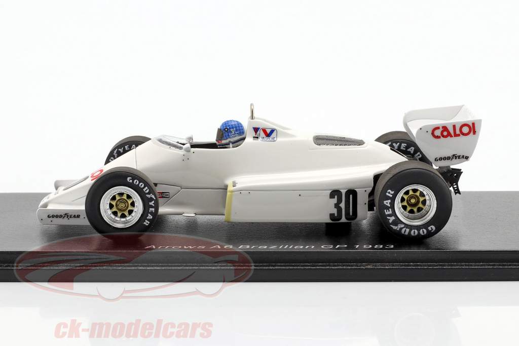 Chico Serra Arrows A6 #30 Brasiliansk GP formel 1 1983 1:43 Spark